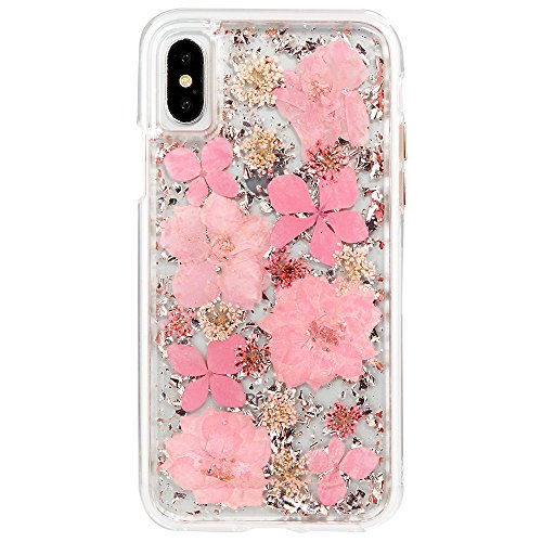Product Cover Case-Mate iPhone X Case - KARAT PETALS - Made with Real Flowers - Slim Protective Design - Apple iPhone 10 - Pink Petals