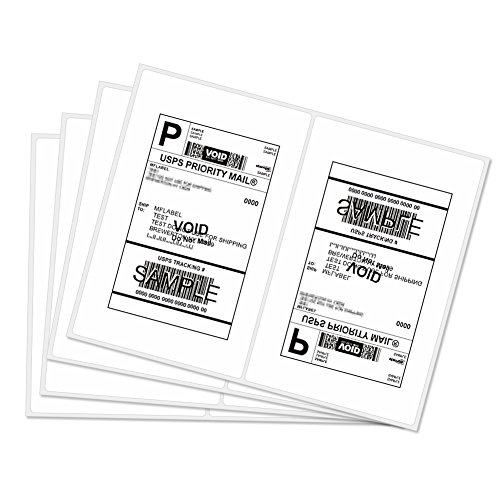 Product Cover Half Sheet Laser & Inkjet - Rounded Corner Shipping Address Labels - 5-1/2