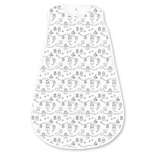 Product Cover Amazing Baby Cotton Sleeping Sack with 2-Way Zipper, Little Village, Black, Medium