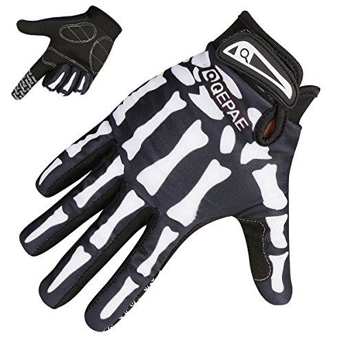 Product Cover Triwonder Cycling Gloves Mountain Road Biking Riding Gloves Breathable Wear-resisting Shock-absorbing for Men and Women (Black - Full Finger, M)