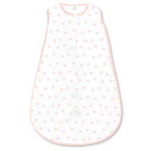 Product Cover Amazing Baby Cotton Sleeping Sack with 2-Way Zipper, Tiny Bows, Pink, Medium