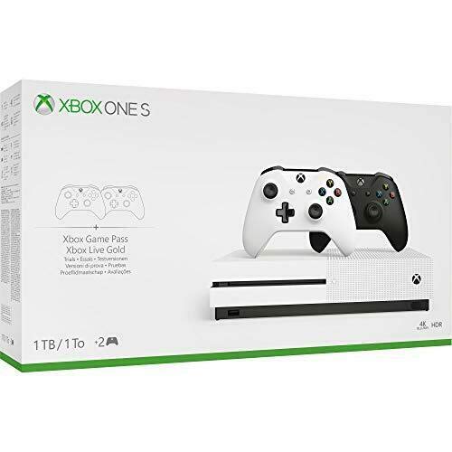 Product Cover Xbox One S Two Controller Bundle (1TB) Includes Xbox One S, 2 Wireless Controllers, 1-Month Game Pass Trial, 14-day Xbox Live Gold Trial