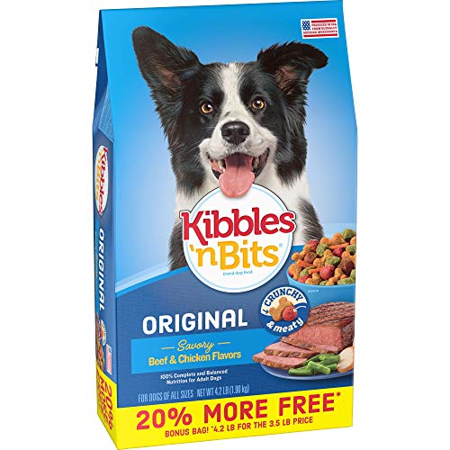 Product Cover Kibbles 'N Bits Original Savory Beef & Chicken Flavors Bonus Bag Dry Dog Food, 4.2 Lb