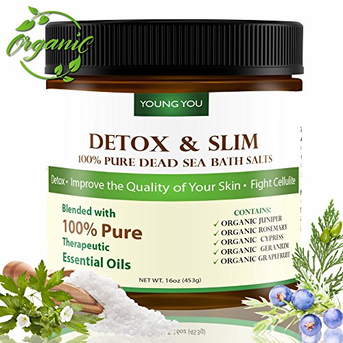 Product Cover Dead Sea Bath Salt - Organic Detox Mineral Body Soak w/Relaxing Essential Oils - Reduce Cellulite, Slim Down, Improve Skin, Circulation - Luxury Aromatherapy