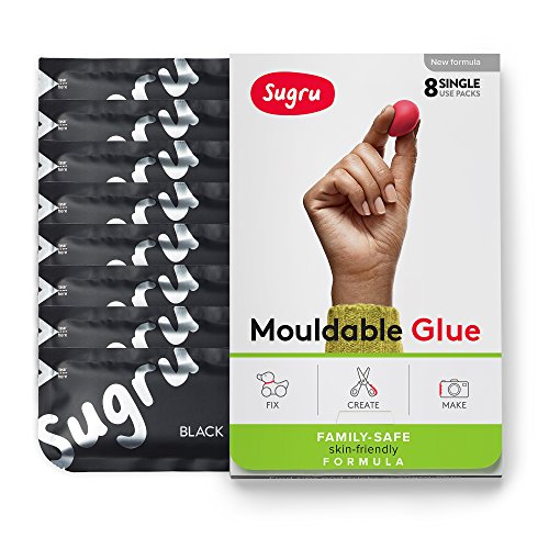 Product Cover Sugru Moldable Glue - Family-Safe - All-Purpose Adhesive, Suitable for Children - Holds up to 4.4 lb - Black 8-Pack