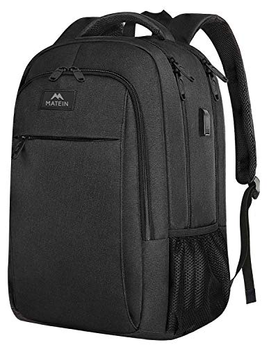 Product Cover Business Travel Backpack, Matein Laptop Backpack with USB Charging Port for Men Womens Boys Girls, Anti Theft Water Resistant College School Bookbag Computer Backpack Fits 15.6 Inch Laptop Notebook