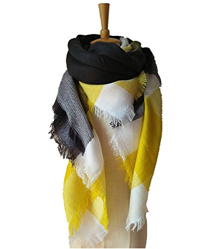 Product Cover Womens Blanket Scarf Fashion Plaid Scarfs Warm Tartan Chunky Wrap Oversized Shawl Cape