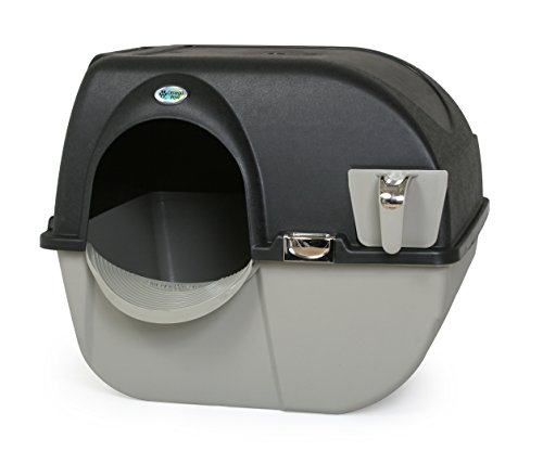 Product Cover Omega Paw Elite Self Cleaning Roll 'n Clean Litter Box, Midnight Black, Large
