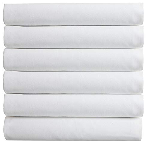 Product Cover (6-Pack) Luxury Fitted Sheets! Premium Hotel Quality Elegant Comfort Wrinkle-Free 1500 Thread Count Egyptian Quality 6-Pack Fitted Sheet with Storage Pockets on Sides, Queen Size, White