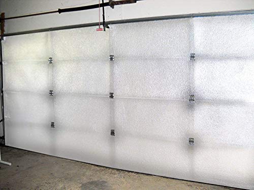 Product Cover NASA TECH White Reflective Foam Core 2 Car Garage Door Insulation Kit 18FT (WIDE) x 8FT (HIGH) R Value 8.0 Made in USA New and Improved Heavy Duty Double Sided Tape (ALSO FITS 18X7)