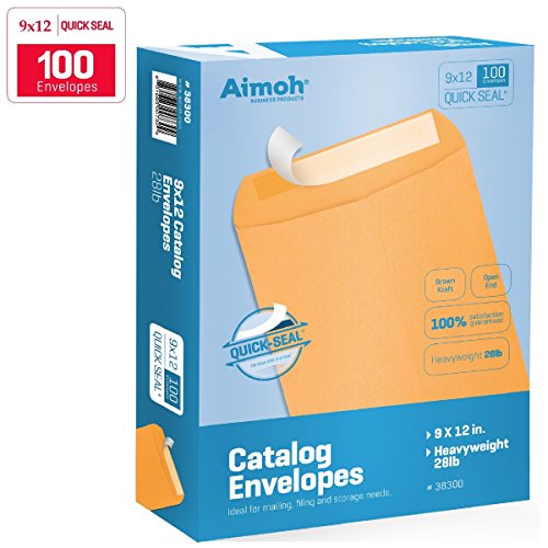 Product Cover 9 X 12 Self-Seal Brown Kraft Catalog Envelopes - 28lb - 100 Count (38300)