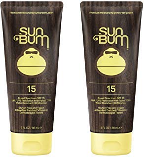 Product Cover Sun Bum Moisturizing hsmQa Sunscreen Lotion, 3-Ounce, SPF 15 (2 Pack)