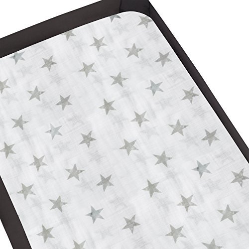 Product Cover aden by aden + anais Pack 'n Play Playard Crib Sheet, 100% Cotton Muslin, Super Soft, Breathable, Snug Fit Dusty - Stars