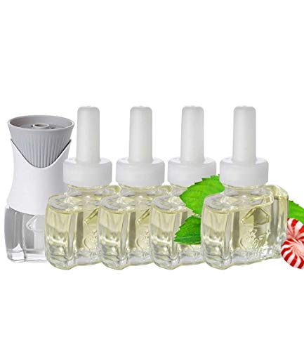 Product Cover (4 Pack) Scent Fill® Brand 100% Natural Peppermint Refills and (1) Air Wick ® Warmer