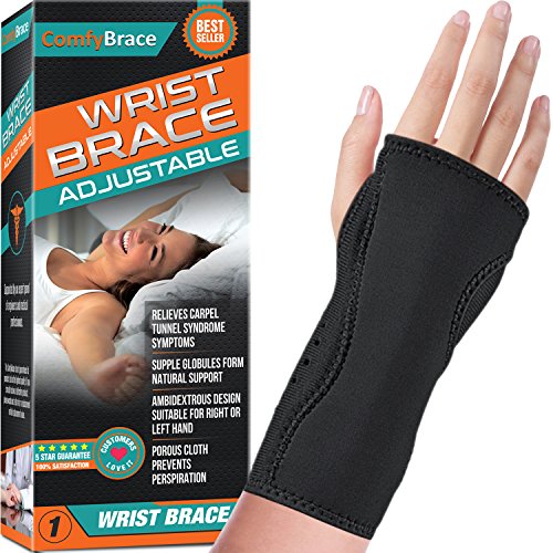 Product Cover Night Wrist Sleep Support Brace - Fits Both Hands - Cushioned to Help with Carpal Tunnel and Relieve and Treat Wrist Pain,Adjustable, Fitted-ComfyBrace