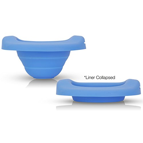 Product Cover Kalencom Potette Plus Collapsible Reusable Liner For Home Use With The 2-in-1 Potette Plus Potty (sold separately) (Blue)
