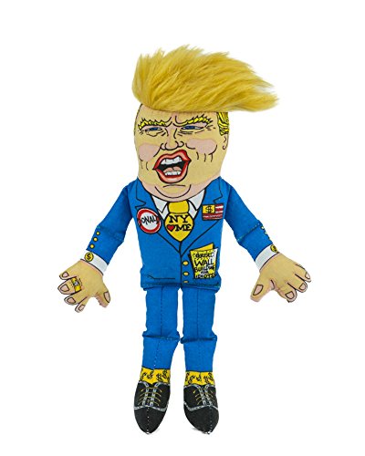 Product Cover FUZZU Donald Trump Presidential Parody Novelty Chew Toy with Squeaker for Small to Medium Dogs - Fun & Entertaining Gift, Hand Illustrated Design, Durable Quality with Plush Accents (12
