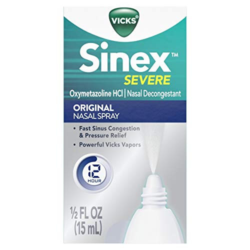 Product Cover Vicks Sinex Severe Original Nasal Spray Decongestant 0.5 oz (Pack of 3) - Packaging May Vary