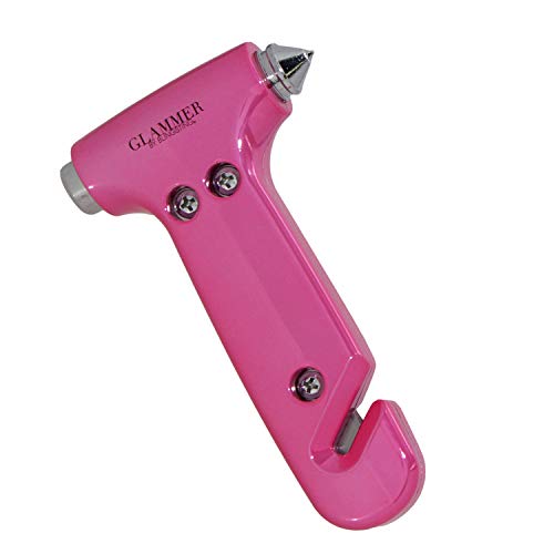 Product Cover BlingSting Pink Glammer Safety Hammer - Auto Glass Window Breaker and Seat Belt Cutter Emergency Escape Tool for Women's Safety, Child Safety, Family Rescue in Vehicle Roadside Emergency