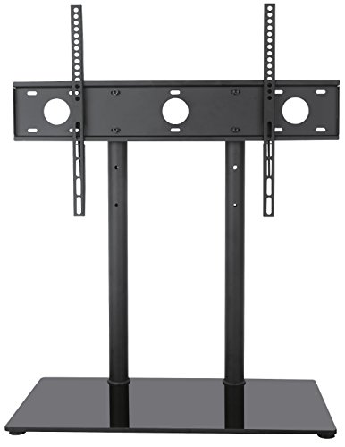 Product Cover VIVO Black Universal Economic 32 to 65 inch LCD Flat Screen TV Table Top Stand | VESA Mount with Tempered Glass Base (STAND-TV00H)