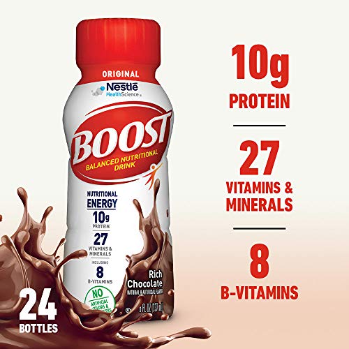 Product Cover Boost Original Complete Nutritional Drink, Rich Chocolate, 8 Fl Oz Bottle, 24 Count (Packaging May Vary)