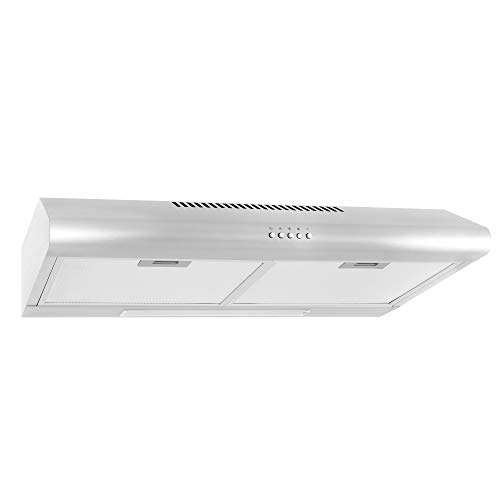 Product Cover Cosmo 5MU30 30-in Under-Cabinet Range Hood 200-CFM | Ducted/ Ductless Convertible Top/ Rear Duct, Slim Kitchen Stove Vent with LED Light, 3 Speed Exhaust Fan, Reusable Filter ( Stainless Steel )