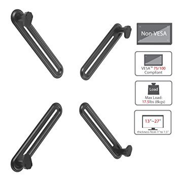 Product Cover Rife Non VESA Monitor Mount Adapter Bracket Kit Supports Most 13-27-inch Monitors with thicknesses from 1