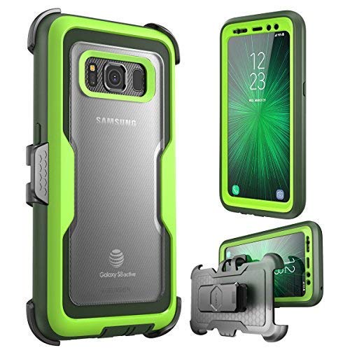 Product Cover i-Blason Case for Galaxy S8 Active , [Magma] [Full body] [Heavy Duty Protection] Shock Reduction / Bumper Case with Built-in Screen Protector (Not Fit Galaxy S8/S8 Plus)(Green)