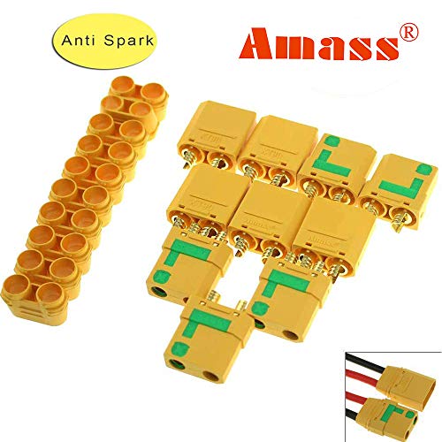 Product Cover Amass 5 Pair XT90S XT90-S XT90 Connector Anti-Spark Male Female Connector for Battery, ESC and Charger Lead