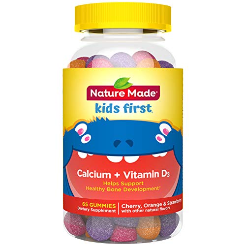 Product Cover Nature Made Kids First Calcium + Vitamin D3 Gummies, 65 Count for Healthy Bone Development† (Packaging May Vary)