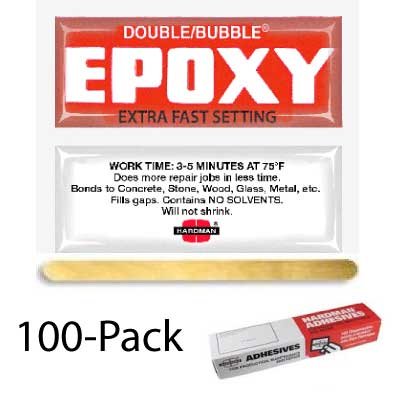 Product Cover Hardman Double Bubble Red #04001 Extra Fast Setting Epoxy (3-5 Minute)-1 to 100 Packs