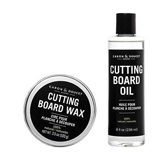 Product Cover Caron & Doucet - Cutting Board & Butcher Block Conditioning Oil & Wood Finishing Wax Bundle | 100% Plant-Based & Vegan, Best for Wood & Bamboo Conditioning & Sealing | Does NOT Contain Mineral Oil!