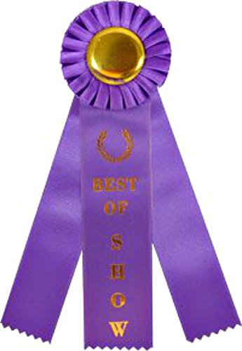 Product Cover Best of Show Rosette Award Ribbon {Purple} - 3 Streamer