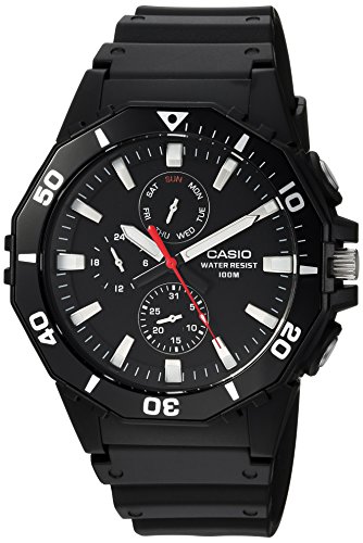 Product Cover Casio Men's Sports Analog-Quartz Watch with Resin Strap, Black, 21 (Model: MRW-400H-1AVCF)