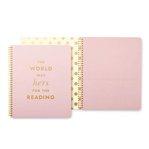 Product Cover Kate Spade Large Spiral Notebook, Quote, Pink (174649)
