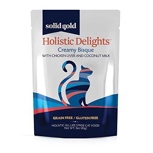 Product Cover Solid Gold Creamy Bisque Wet Cat Food; Holistic Delights Chicken Liver & Coconut Milk 24ct/3oz pouch