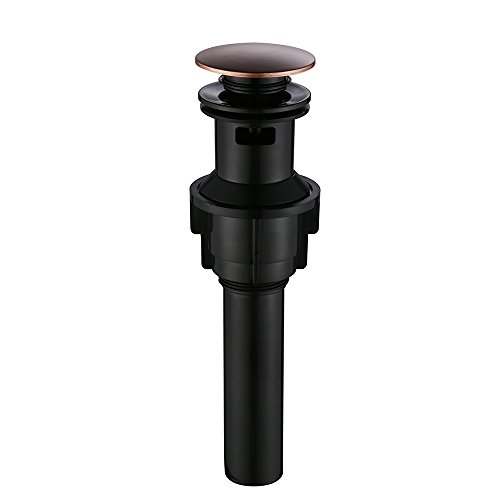 Product Cover PARLOS Push & Seal Pop Up Drain Assembly Stopper for Bathroom Sink with Overflow Oil Rubbed Bronze, 20716