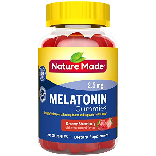 Product Cover Nature Made Melatonin 2.5mg Gummies, 80 Count for Supporting Restful Sleep† (Packaging May Vary)