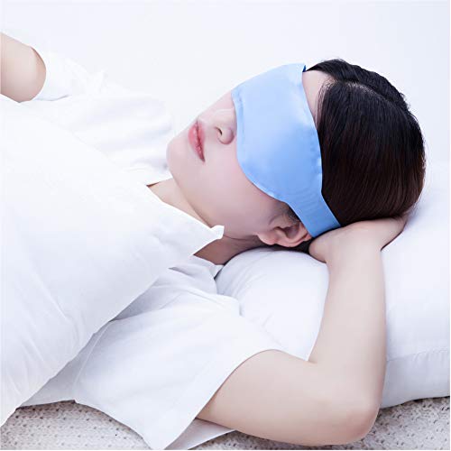 Product Cover Reusable Ice Eye Mask/Hot and Cold Eye Mask/Cooling Gel Eye Mask for Relaxing Sleep, Migraine Headache, Eye Puffiness, Dark Circle, Dry Eyes and Pain Relief (Blue)