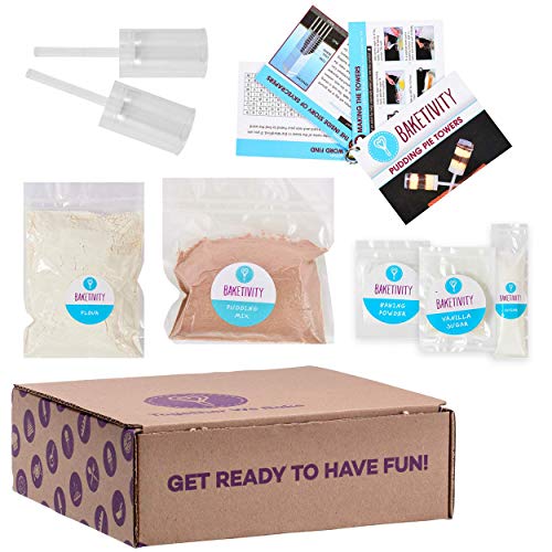 Product Cover Baketivity Kids Baking DIY Activity Kit - Bake Delicious Pudding Pie Towers with Pre-Measured Ingredients - Best Gift Idea for Boys and Girls Ages 6-12
