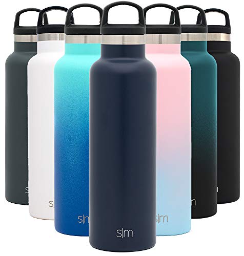 Product Cover Simple Modern 20oz Ascent Water Bottle - Hydro Vacuum Insulated Tumbler Flask w/Handle Lid - Double Wall Stainless Steel Reusable - Leakproof -Deep Ocean