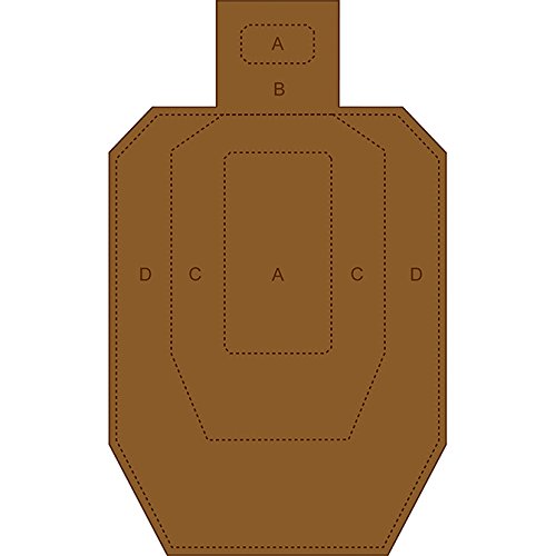 Product Cover 24 Pcs, Ipsc/Uspsa Cardboard Torso Target White On One Side And Brown On The Reverse Size: 18