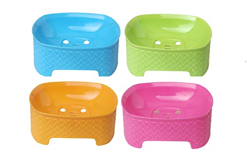 Product Cover CSM Plastic Soap Case Soap Dish Set of 4 pcs (Multicolour -Colour May Vary, Standard)