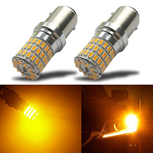 Product Cover iBrightstar Newest 9-30V Extremely Bright 1157 2057 2357 7528 BAY15D LED Bulbs Replacement for Turn Signal Lights,Amber Yellow