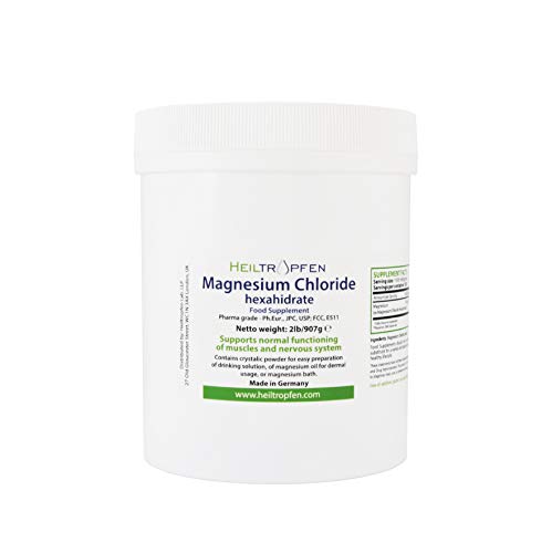 Product Cover 2 Pounds Magnesium Chloride, Hexahydrate, Pharmaceutical Grade, Crystal Powder, Pure Ph. EUR, BP, USP, 100% - Heiltropfen®