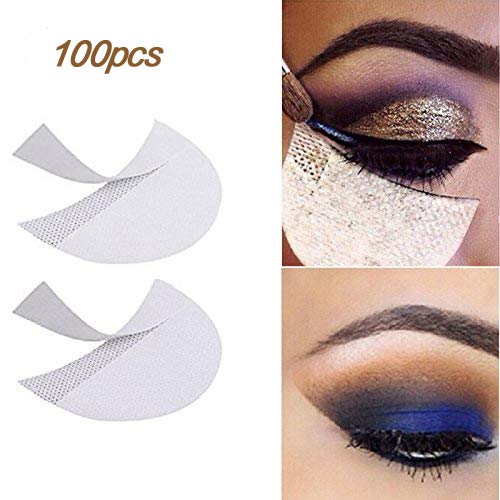 Product Cover LKE 100pcs Eyeshadow Stencils Professional Pads Under Eye Eyeshadow Gel Pad Patches for Eyelash Extensions/Lip Makeup