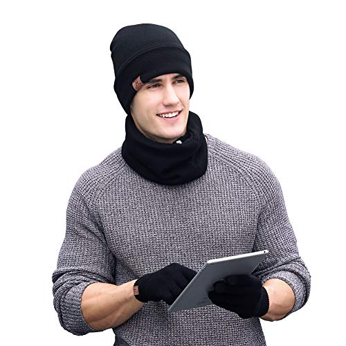 Product Cover Neonr Winter Knitted Hat Scarf Gloves Three Sets for Men and Women,3 Pieces