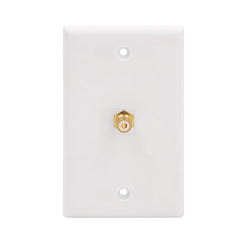Product Cover VCE Single RCA Connector Wall Plate for Subwoofer Audio Port-White