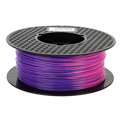 Product Cover Color Changing Filament with Temperature Purple Blue to Pink PLA Filament 1.75mm Color Changing Change 3D Printer Filament 1KG Spool 2.2LBS 3D Printing Material CC3D 3D Pen Filament Gold Silve