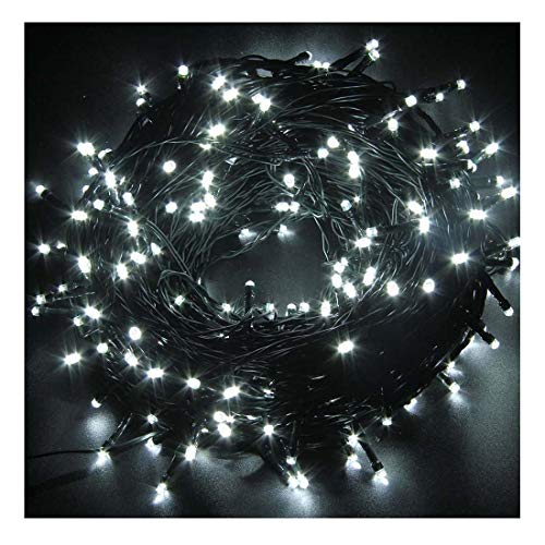 Product Cover Indoor/Outdoor String Lights with 8 Flash Changing Modes, USB Power 72ft 200LED Wire lights, Waterproof Rope Lights, Fairy Twinkle Decorative Lights for Party/Christmas/Patio/Garden/Home (Cool White)